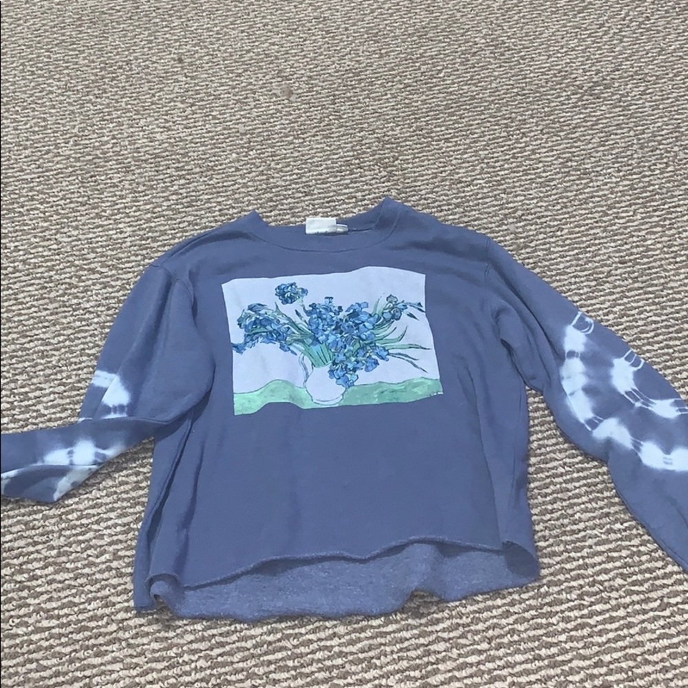 Blue crop top sweater